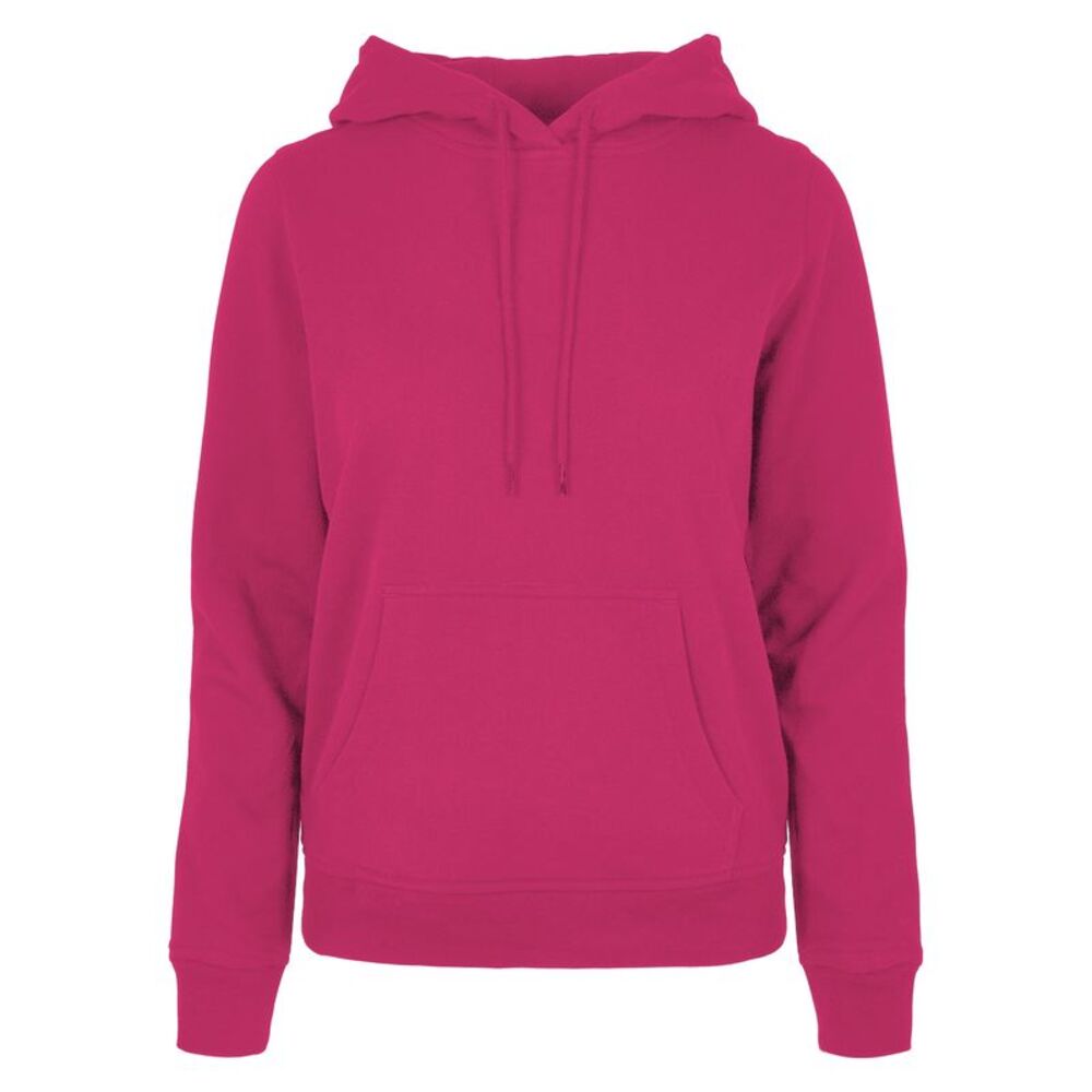 Build Your Brand Womens/Ladies Basic Hoodie / Hibiscus Pink